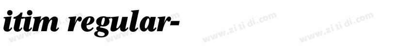 itim regular字体转换